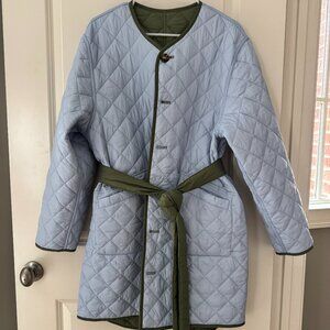 J. Crew Reversible quilted lightweight Greenwich jacket. Blue/Green. Size XL.